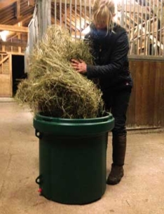 Filling-The-Tub-Haylo-Equine-Slow-Down-Hay-Feeder