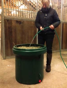 Soaking-the-Hay--Equine-slow-down-feeder