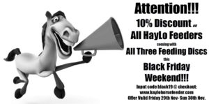 Black Friday 10% Discount inclusive of all three feeding Discs